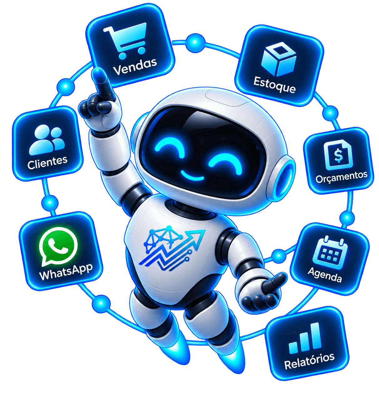 Robô Omni com os módulos do sistema